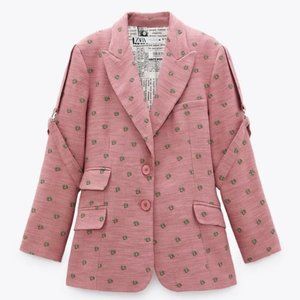 NWT Zara Special Edition CFDA/Vogue Embroidered Blazer